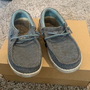 Hey dude size 12 shoes only worn for one season a few months.